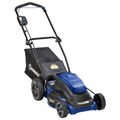 the Ego feels lighter even though I think its actually heavier. . Kobalt electric mower